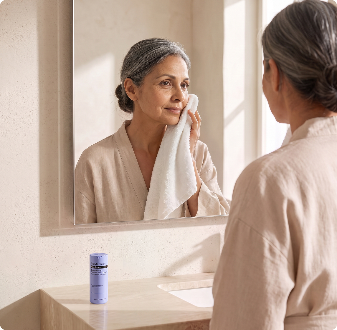 Cleanse and pat skin dry.